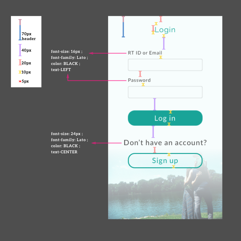 third iteration of wireframes